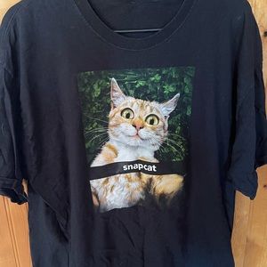 Funny men’s ‘snapcat’ tshirt. Tags are tore off resembles size L/XL